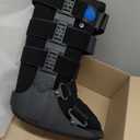 Tall Inflatable Walking Boot, Air Cam Walker Fracture Boot Orthopaedic boot for Sprained Ankle, Air Walker Brace for Broken Foot Achilles Tendon Injury Black (Medium)
