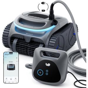 (2026 New) BUBLUE C20H Gen2 Pool Vacuum for Inground Pools, Corded & Cordless Hybrid Pool Cleaner Robot with Smart Navigation, APP Control, Clean Floor/Wall/Shallow for Pools Up to 1615 Sq.Ft, Gray