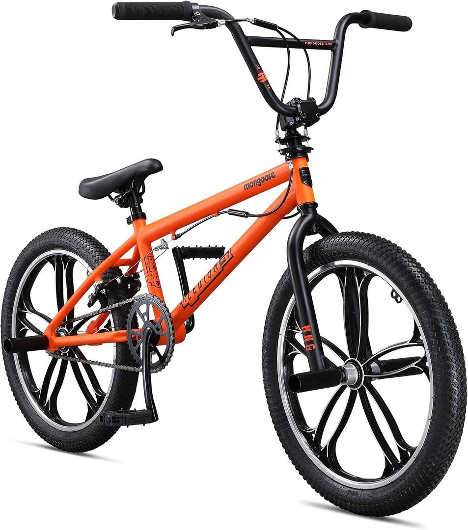Mongoose Legion BMX Bike, Hi-Ten Steel Frame, 25x9T, 36x16T or 40x16T Gearing, 20-Inch Wheels/MAG