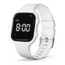 Vibrating Alarm Watch, Potty Training Watch Water Resistant Medical Reminder Wristband with Timer (White)