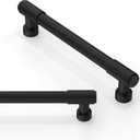10 Pack Matte Black Cabinet Pulls 5 Inch(128mm) Kitchen Cabinet Handles Cabinet Hardware Drawer Pulls (5" Hole Center)