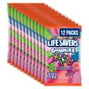 LIFE SAVERS Gummies X's & O's Gummy Shaped Candy Snacks, 7 Oz Bag, 12 Pack | Gummy candy snacks for family game night, lunchbox snack, travel snack, on-the-go treat, school snacks, X and O shapes (EXP 08/31/26)