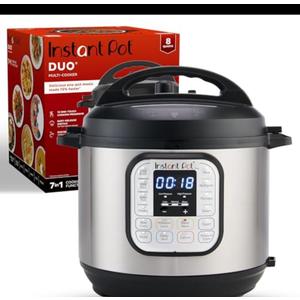 Instant Pot Duo 7-in-1 Electric Pressure Cooker, Slow Cooker, Rice Cooker, Steamer, Sauté, Yogurt Maker, Warmer & Sterilizer, Includes App With Over 800 Recipes, Stainless Steel, 3 Quart