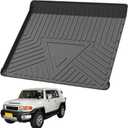 Custom Fit for Cargo Liner Toyota FJ Cruiser 2007-2014 - Black TPE All Weather Heavy Duty Waterproof Rear Cargo Tray Trunk Floor Mat Protector