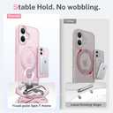 for iPhone 17 Case: with 360 Spin Magnetic Stand, Camera Control Button, Fit for MagSafe, Military Drop Protection, Protective Slim Phone Cover for iPhone17 with Ring Kickstand, 6.3", Pink