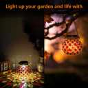 Mosaic Solar Lights Outdoor,Garden Hanging Camping Lanterns Lamp Waterproof, Solar-Powered Led Light for Women Mom Grandma Yard Patio Lawn Pathway Porch Garden Birthday Chrismas Party Dcor (1 pack)