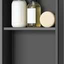 Stainless Steel Shower Niche No Tile Needed 24" X 12" Matte Black, Recessed Wall Niche with Double Shelves, Waterproof Shower Inserts Kit for Bathroom, Insert Tile Ready for Shower Wall