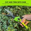 Garden Guru Hand Grass Clipper Scissors Rotating Cutter Head with Safety Lock Rust Proof High Carbon Steel Blades Soft Comfort Grip Handles Perfect for Lawn Edging, Shrubs, Flowers, Gardening