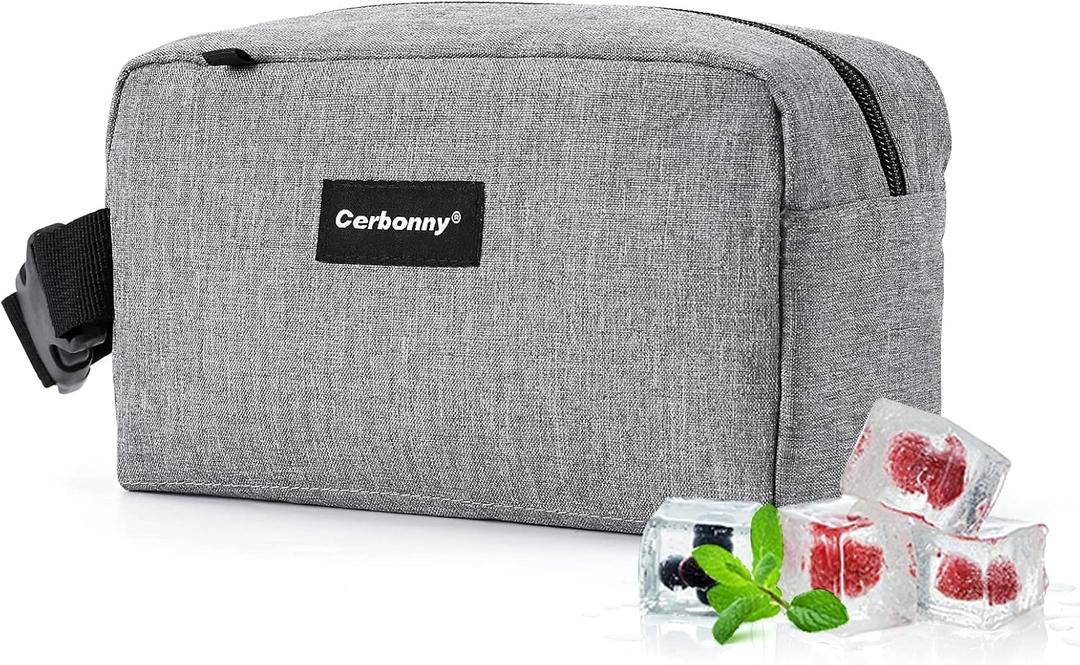 Cerbonny Small Cooler Bag Freezable Lunch Bag for Work School Travel, Leak-proof, Insulated, PVC Free, BPA Free, Waterproof, Easy to Clean