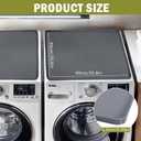 2 PCS Washer and Dryer Covers for the Top 25.6" X 25.6" Silicone Waterproof Washer Dryer Countertop Cover Anti-Slip Washing Machine Cover Washable Washer Dryer Top Protector Mat for Laundry (Grey)