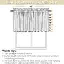 OVZME Valance for Windows, Light Filtering Faux Linen Textured Small Short Valance Kitchen Curtain, Dual Rod Pocket Top Short Window Curtain for Bathroom Basement Farmhouse, 60Wx14L Inch, Linen Color