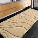 DEXDE Bathroom Rugs Runner 24 x 60 Inch, Extra Long Bathroom Rug Non-Slip Machine Washable Bath Mats Rug, Beige Soft Carpets for Floor, Tub and Shower, Home Decor Accessories