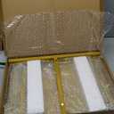 Asee'm 6.6FTx6.6FT Gold Wedding Arch Backdrop Stand Square Metal Rectangular Arch Frame for Ceremony Party Birthday Bridal Baby Shower Anniversary Arbor Balloon Decoration