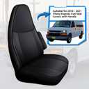 AOMSAZTO Car Seat Covers for Chevy Express Van Seat Covers 2010-2025 with Grab Handle Opening Accessories Seats, NOT for RV, Artificial Leather, Waterproof, Wear-Resistant