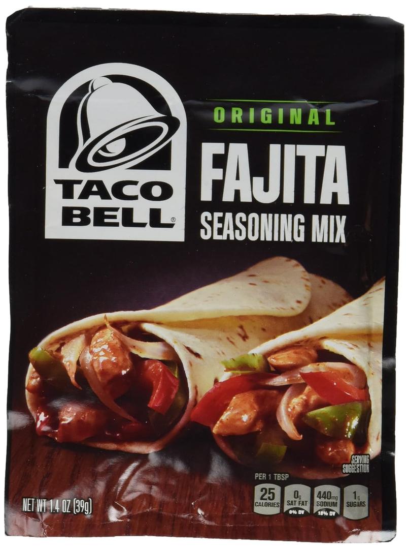 , Taco Bell Fajita Taco Seasoning Mix, Original, 1.4 Ounce (Pack of 3) Best By Jan 23, 2026