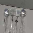 4 Pcs Cooking Utensils Set, Stainless Steel Kitchen Utensils, Heat Resistant Metal Kitchen Tools Include Solid & Slotted Turner Wok Spatula, Serving Spoon, Ergonomic Handle, Easy to Clean, Silver