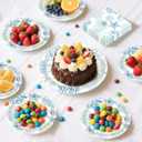 120Pcs Ocean Seashell Party Plates Supplies - Beach Style Tableware with Starfish & Coral Designs, Paper Plates, Napkins, Forks for Birthday, Baby Shower, Summer Coastal Party (Serves 24)