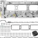 Upgraded Aluminum N55 Engine Valve Cover with Gasket & Bolts & Oil Filler Cap Compatible with 2011-2019 BMW 328i 335i 435i 530i 535i 640i 740i 135i 235i X3 X4 X5 X6 3.0L Replace 11127570292 264-937