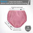 9 Pcs Waterproof Incontinence Underpants Plastic Pants Leak Proof Incontinence Underwear Adult Diaper Cover(XL,Pink)
