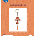 3pcs Mushroom Gem Keychain DIY Kit