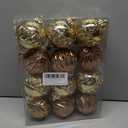 12 PCS Large Christmas Ball Ornaments Set for Tree, Shatterproof Xmas Tree Decorations Balls, Assorted Design Plastic Ornaments for Holiday Wedding Party, Big Brone Christmas Balls