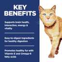 Hill's Science Diet Adult 7+ Senior Vitality Dry Cat Food, Chicken & Rice, 6 lb. Bag (EXP 07/01/26)