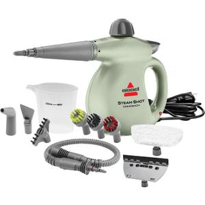 Bissell Steam Shot Omnireach Handheld Portable Steam Cleaner Fabric Steaming Tool Includes 10 Tools