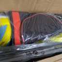 Outdoor Portable Volleyball Net System - Adjustable Height Poles with Soft Volleyball Ball, Pump, Hammer, Boundary Line, and Carry Bag for Backyard, Beach, Lawn, 20'lx3'w