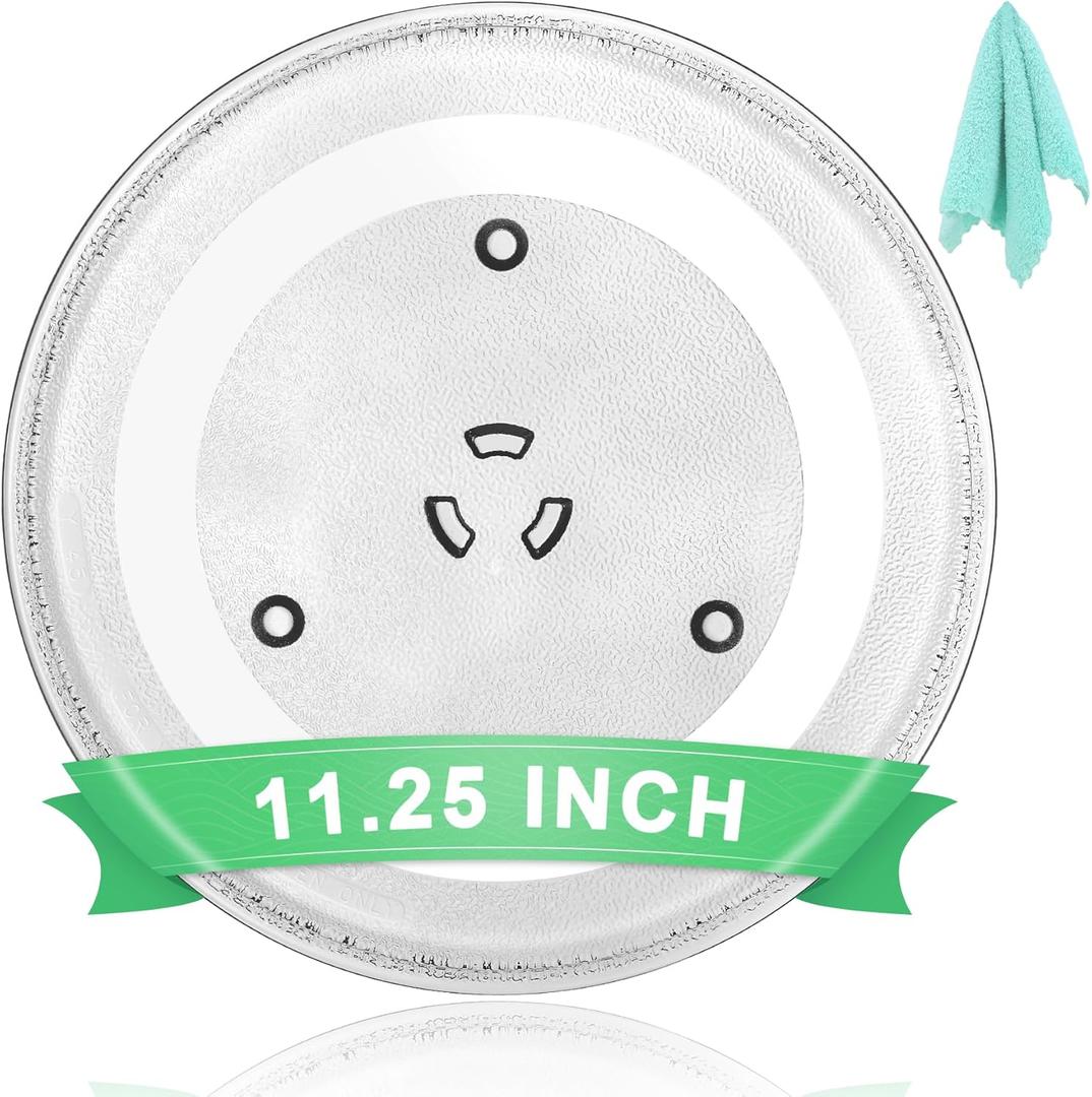 11.25" Universal Microwave Plate Replacement Glass Turntable| Fits LG, GE, Panasonic, Frigidaire, Farberware & More