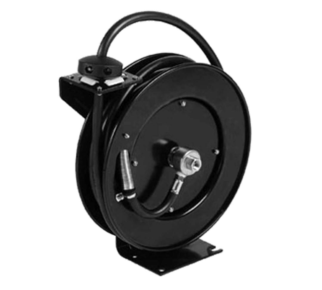 T&S Brass 5HR-232-01 Hose Reel, Open, Powder Coated Steel, 35' x 3/8" ID Hose with Spray Valve