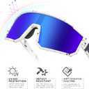 Youth Baseball Sunglasses, Kids Polarized Sports Sunglasses,UV400 Protection Glasses for Boys Girls Softball Cycling