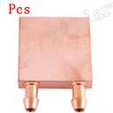 Pure Copper Water Cooling Block for Computer 40x40mm Water-Cooled Exchanger Endothermic Head for Liquid Water Cooler Heat Sink System for CPU Graphics Radiator Heatsink (1 Pack)