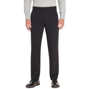 Van Heusen Men's Flex Flat Front Straight Fit Pant (40W x 29L, Black)