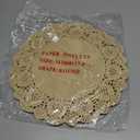 100 Pcs Paper Doilies for Table, Round Paper Placemats Disposable for Tableware Decor, 13.5 Inches Lace Place Mats for Birthday Wedding Banquet Party-01 (Brown)