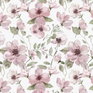 Ismoon 17.3''x197''Peel and Stick Wallpaper Boho Floral Contact Paper Pink Watercolor Flowers Leaf Wallpaper Removable Self-Adhesive Wall Paper for Bedroom Renter Friendly Vinyl