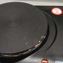 Elite Gourmet EDB-302BF# Countertop Double Cast Iron Burner, 1500 Watts Electric Hot Plate, Temperature Controls, Power Indicator Lights, Easy to Clean, Black