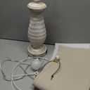 Farmhouse Lamps for Bedroom Set of 2, 28" VintageTable Lamps for Living Room with USB A+C Charging Ports, Touch Lamps for Nightstand, 2 Bulbs Included