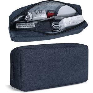 CAAORDKSO Electronic Organizer Travel Cable Accessories Bag, Electronic Organizer Case, Electronic Accessories Organizer Bag for Cable, Cord, Charger, Phone, Power Bank, Earphone (Big-Navy Blue)