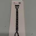 Wearlizer Metal Band Compatible with Fitbit Versa 4/Versa 3/Sense/Sense 2 Bands for Women, Dressy Stainless Steel Bling Rhinestone Link Bracelet Wristband Replacement Strap, Black