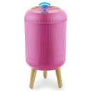 Pukomc Smart Sensor Wastebasket, Convenient and Hygienic Easy to Use, Technology Sensor Waterproof Wastebasket Plastic Trash can for Kitchen, Bathroom, Bedroom, Living Room, Office and Outdoor Pink