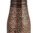 Pure Copper Water Bottle for Drinking Water  Bedside Water Carafe  Copper Vessel for Sports and Yoga  Copper Gifts for Anniversary  34 Oz