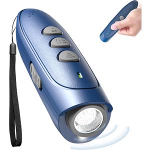 Dog Bark Deterrent Devices, Anti Barking Device for Dogs, Rechargeable Dog Barking Silencer 16.4ft, 3 Modes & Led Light Ultrasonic Dog Bark Deterrent Safe for Human & Dogs Portable Indoor&Outdoor Bule