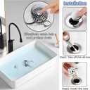AzWzz Bathroom Sink Stopper,Sink Hair Catcher,Bathroom Sink Drain Strainer Pop Up Drain Cover Plug,Universal for 1.1 to 1.65in Sink Drain Hole