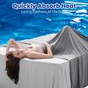 Topcee Cooling Blanket for Night Sweats Absorbs Heat to Keep Adults, Children Cool on Warm Nights, Q-Max 0.5 Cooling Blankets for Hot Sleepers, Lightweight Sofa Throw Blanket (50"x70")
