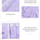 Towel Wrap Women Shower Robe Adjustable Closure Bathrobe with Hair Drying Towel & Spa Wraps (Purple, M)