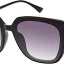 Vince Camuto Women's Glamorous 100% UV Protective Square Sunglasses (Black)