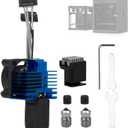 Bamboo Lab p1 p1s Hotend Complete Kit for p1 Series 3D Printer, Full Assembly Blue Hot End with Fan, Thermistor, 0.4mm Hardened Steel Nozzle+2pcs 0.4mm Bimetallic Nozzle