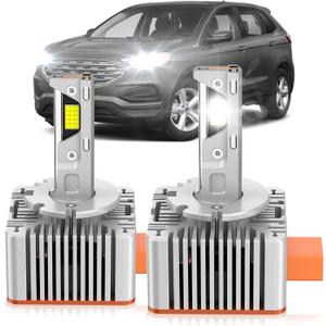 Fit for Ford 2013-2014 F150 2013-2019 Escape Edge Titanium 2009-2019 Flex Xenon HID Light Replacement, 24000LM 600% Brightness D3S HID Bulbs, 6000K Cool White, Pack of 2