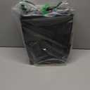 iDesign Small Plastic Bathroom Trash Can, Slim Rectangle Garbage Bin for Bedroom, Office, Dorm, Black