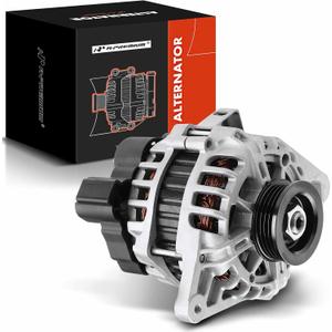 A-Premium Alternator Compatible with Hyundai Accent/Tucson 06-09, Tiburon 04-07 & Kia Rio 06-09, Spectra 04-06, Spectra5 2006, Sportage 05-10, 90Amp 12Volt CW 4-Groove Pulley, w/ 2 Prong Connector